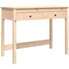 vidaXL Scrivania con Cassetti 100x50x78 cm in Legno Massello di Pino
