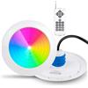 KWODE Proiettore LED per Piscina, 25W RGB con filettatura esterna da 1,5 pollici, IP68 12V AC Lampada Subacquea per Piscine in Cemento/Piscine in Polistirolo Espanso