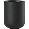 Zone Denmark Sensu, portaspazzolino in grè/ceramica, bellissimo e pratico, accessorio da bagno, diametro 7,4 cm, altezza 9,5 cm, nero