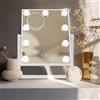 Ovshnrr Specchio di trucco hollywoodiano con 9 lampadine LED, 3 modalità di illuminazione, schermo tattile, rotazione di 360 gradi