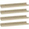vidaXL Mensole da Parete 4 pz Rovere Sonoma 40x9x3 cm