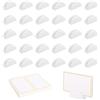 Goktvai 30pz Supporti per Numeri da Tavolo Legno, Semicircolari Portanumero da Tavolo con 60 Segnaposto Portafoto Menù Supporto per Matrimoni Ristoranti Banchetti Feste Compleanno (Bianco)