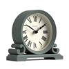Jones Clocks® Saloon Orologio a camino | Piccolo design tradizionale a doppia scorritura | Verde | Numeri romani | Stile classico per scrivania, tavolo, mensola o comodino