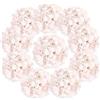 Auihiay 10 Pezzi Di Fiori Artificiali Di Ortensie Ortensie Artificiali Con Steli - Teste Di Fiori Piene Per Bouquet Di Matrimonio Topper Per Torte Polsini (Rosa Chiaro)