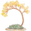 GREATRICH Albero Della Vita In Cristallo Giallo, Soprammobili Moderni per Casa e Ufficio, Oggetti Decorativi per la Casa Fatti a Mano, Ornamento Feng Shui per Prosperità e Fortuna, Regalo Donna