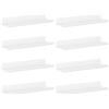 Lifewit Mensole Galleggianti per Parete, Pacco da 8 Scaffali in Acrilico Bianco 38 cm Decorazione per Stanza come Libreria/Esposizione di Dischi in Vinile/Foto in Camera da Letto, Soggiorno, Bagno