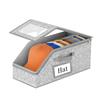 Qzakce Organizzatore Porta Cappelli Pieghevole Organizzatore Armadio Anti-Polvere Grande Capacità Portacappelli con Chiusura a Zip e Tessuto Traspirante per Armadio Scaffale Guardaroba 1 Pezzi Grigio