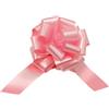 Genrico Coccarde Autotiranti Rapid Svelto per Nascita Bimba, Nastro Cotone, 50 Pezzi, Larghezza 3,1 cm, Diametro Fiocco 12 cm, Compatibile con Carta Plastica Tessuto, Rosa