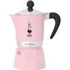 Bialetti Caffettiera Rainbow, 3 Tazze, Rosa