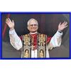 I COUNT CALCOLATRICI Papa Leone XIV Cornice Portafoto immagine in Legno blu con Bordo Decorativo, 20 x 30 cm, Montaggio a Parete, Orientamento Verticale/Orizzontale. Omaggio foto santo padre