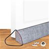 JINMEE Paraspifferi per porte 90 cm, paraspifferi triangolari, per porta di casa e finestre, paraspifferi per porte, riduce la perdita di calore in inverno freddo, grigio