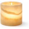 CraftsOfEgypt Portacandele singolo in alabastro, robusto portacandele, pietra traslucida per un bagliore calmante, perfetto per illuminazione ambientale e regali, illuminazione calda, diverse dimensioni..