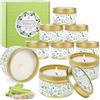 BARAKYEG Candele Citronella Esterno,9 * 2.5oz Set di Candele Profumate alla citronella,Cera di Soia Naturale per Campeggio Picnic Barbecue Terrazza Interni Esterni Giardino per in Estate Regalo Donna