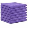 Generico Panni per la Pulizia in Microfibra Confezione, Strofinacci Senza Pelucchi e Senza Strisce, Asciugamano Riutilizzabile Lavabile per Casa, Cucina, Auto, Vetri, Pavimenti 40cm x 40c(Viola(6PC)) m