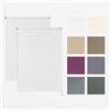 Estika Tende a rullo senza forare set da 2-35 x 120 cm - Bianco - per interni, per finestre, tessuto semi-trasparente, protezione solare