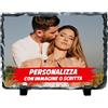 t-shirteria - Pietra in ardesia con Foto Personalizzata - Idea Regalo per Festa del Papá, Compleanno e Occasioni Speciali - Finitura Lucida - Supporti per Appoggio Inclusi - 15x20