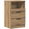 vidaXL Comodino Rovere Artigianale 40x36x65 cm in Legno Multistrato, comò, tavolinetto, arredo Camera Letto, tavolino, tavolino Notte