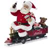 Kurt S. Adler Kurt Adler-Treno a Forma di Babbo Natale a Batteria, con Ghirlanda a LED, 13 Pollici Coca-Cola Santa, Tessuto, Multicolor, 13.25in