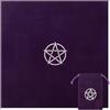 CREATCABIN Tovaglia dei Tarocchi Sacchetti Carte dei Tarocchi Tovaglia Quadrata Altare Pentagramma Viola Stella Velluto Imballaggio Sacchetti Gioielli Porta Tarocchi Borsa Dadi Coulisse 12x18cm