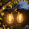 Nexoria Lampade solari per esterni, da appendere, da giardino, con lampadina a LED, impermeabili, in metallo, lampade solari da giardino, lampadine a LED luminose, per decorazione da giardino (C*2)