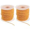 PATIKIL Filo Elastico Per Braccialetti 164 Piedi/50 Metri Lunghezza 1.5 Mm Diametro 2 Rotoli Filo Resistente Elastico Per Creazione Gioielli Collane Perline Fai Da Te Arancione
