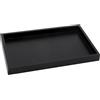 XRVRILE Vassoio da portata in legno, 32 x 20 x 2 cm, rettangolare, da bagno, nero, da cucina, per tè, bevande, caffè, snack, bagno, ristorante