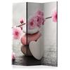 murando - Paravento da Interno Fiori 135x172 cm 3 Pannelli - Stampa Bilaterale su Tela in TNT - Separe per Ufficio Ambienti Paraventi Decorazioni Moderno Soggiorno - Pietra b-B-0153-z-b