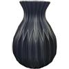 Generic Vaso decorativo da scrivania, vaso per fiori in plastica, contenitore per fiori, stile nordico, per decorazione della stanza, matrimonio (nero)