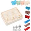 Homaskylynn Butt Plug Ice Mold, Butt Penis Plug Ice Cube Tray, Anal Plug Ice Mold, Butt Plug Ice Maker, Personalized Ice Cube Mold with Lid, Adult Prank Silicone Ice Cube Tray for Stanley Cup(A-Beige)