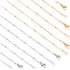 NBEADS 44.5cm 12pz Catene per Collana, 2 Colori 304 Collane A Catena Satellite in Acciaio Inossidabile Set Catena di Perline con Scatola di Plastica per Gioielli Fai da Te Fare Collana Bracciale