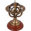 Artshai Armillary Astrolabe Sphere Showpiece realizzato in ottone e base in legno