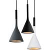 Vecys Lampada a Sospensione E27 Lampade Lampadario a Imbuto Resina Finto Cemento Imitazione Minimalista Moderno Nordico per Ufficio Ristorante Caffetteria Bar Hotel Light Restaurant（Nero）
