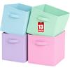 Pinkgarden Scatole portaoggetti, Organizzatore pieghevole in tessuto con maniglie, per casa, cameretta dei bambini, armadio e organizzazione dei giocattoli, set da 4 pezzi, 33 x 33 x 33 cm, colore
