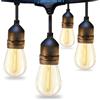 Dotrvmp Esterno-Luci-Giardino-Catena 15m S14 Catena Luminosa Esterno LED E27 1W, IP65 Impermeabile Connettebile Luci da Esterno per Giardino, Balcone, Feste, Matrimoni 2700K Luce Calda