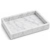 Kalu creations Vassoio in Marmo Bianco di Carrara Kalu Creations - Vassoio Marmo Bagno Portaoggetti Decorativo, Porta Profumi e Candele - Organizer Bagno Pietra - Made in Italy - 25 x 15 cm