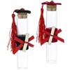 Nonsoloconfetti 24 X Provette in Vetro portaconfetti assortite in 2 Colori con Tocco Laurea Coccinella, Nappina, e Pergamena h. 12 cm. BOMBONIERA