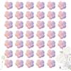 Jtnohx Toppe Floreali Lavorate A Maglia，Fiori all'Uncinetto Applique,40 Pezzi di Fiori Fatti A Mano all'Uncinetto per L'Artigianato,Decorazioni Floreali in Maglia da 2cm(Viola/Rosa/Albicocca)