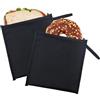 Moyad Set di 2 Borsa Termica Porta Merenda, Borsa Porta Pranzo Impermeabile 900D, Sacchetto Riutilizzabile Lavabile in Lavastoviglie, Senza BPA per Schiscetta, Ufficio, Scuola e Snack, Nero
