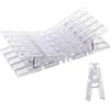 MORICOH Mollette trasparenti per bucato, 10 pezzi, clip di chiusura, in plastica, resistenti, extra forti, antivento, per vestiti, carta (10)