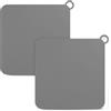 Nivofu 2 Pezzi Copri Scarico in Silicone, Tappo Doccia Antiodore, Cuscinetto Deodorante per Cucina, Bagno, Doccia e WC, Protezione Contro Cattivi Odori, Grigio, Quadrato