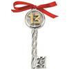 Albalù Chiave Porta Fortuna in Resina Argentata Altezza 10 cm Con Fiocchetto Rosso e Scatola Regalo Inclusi - Idea Regalo e Bomboniera Porta Fortuna Per Qualsiasi Evento - Made in Italy (Numero 13)