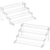 Lifewit Espositore Profum, Trasparente Espositori Acrilico, Alzate per Espositori per Cupcake, Buffet, Dessert, Smalti per Unghie, Spezie, Cosmetici, 4 Livelli, 2 Confezione, 35 cm