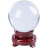 LONGWIN Grande sfera di cristallo per divinazione, 120 mm, supporto in legno