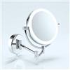 Libaro Modena Specchio Ingranditore da Parete a LED - Specchio Trucco Girevole a 360° con Dimmer, Luce Naturale e Ingrandimento per Make-up e Rasatura (5x / 10x)