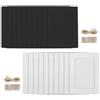ieron 20 cornici portafoto in carta kraft, 5 x 7 cm, fai da te, da appendere, per foto, matrimoni, compleanni, feste, decorazioni con clip in legno e spago di iuta (nero bianco)