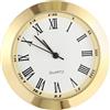 BTFO 37mm Inserto Sostitutivo Orologio Ricambio, Mini Movimento al Quarzo con Numeri Romani Quadrante Bianco Adatto per Fori di Diametro 35mm per Fai Da Te Artigianato e Orologi da Parete