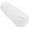 Generico Federa per Cuscino Cilindrico 20X60 CM in Tessuto Morbido con Rivestimento Divano e Uso Domestico Cerniera Copricuscino Bianco per Supporto Collo