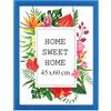 MG Design Cornice 45x60 cm - colore Blu, in legno, con vetro acrilico - da appendere in verticale o in orizzontale, senza sfondo, per foto, poster, puzzle