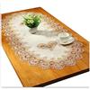 Fhberni Runner ovale in pizzo, tovaglia ricamata, centrino ovale, per soggiorno, armadio, tavolino da caffè, 60 x 120 cm, oro