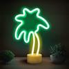 Aslanka Lampada noce di cocco, Lampada Led Effetto Neon - Insegna al neon LED alimentata a batteria o USB - Insegne luminose per camera da letto per Natale, feste, bar